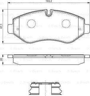 BOSCH 0 986 494 582 - Komplet Pločica, disk-kočnica www.molydon.hr