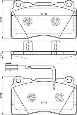 BOSCH 0 986 494 539 - Komplet Pločica, disk-kočnica www.molydon.hr