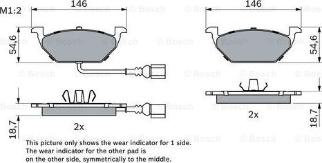 BOSCH 0 986 494 525 - Komplet Pločica, disk-kočnica www.molydon.hr