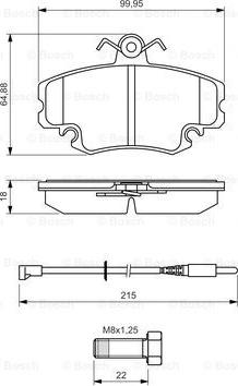 BOSCH 0 986 494 522 - Komplet Pločica, disk-kočnica www.molydon.hr