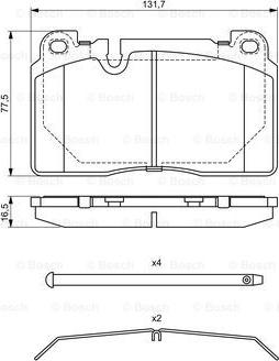 BOSCH 0 986 494 694 - Komplet Pločica, disk-kočnica www.molydon.hr