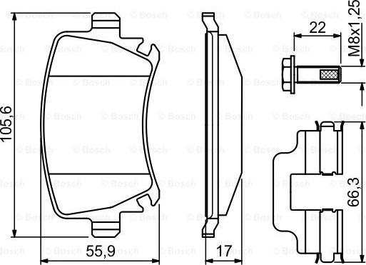 BOSCH 0 986 494 649 - Komplet Pločica, disk-kočnica www.molydon.hr