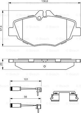 BOSCH 0 986 494 647 - Komplet Pločica, disk-kočnica www.molydon.hr