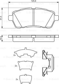 BOSCH 0 986 494 652 - Komplet Pločica, disk-kočnica www.molydon.hr