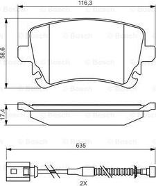 BOSCH 0 986 494 669 - Komplet Pločica, disk-kočnica www.molydon.hr