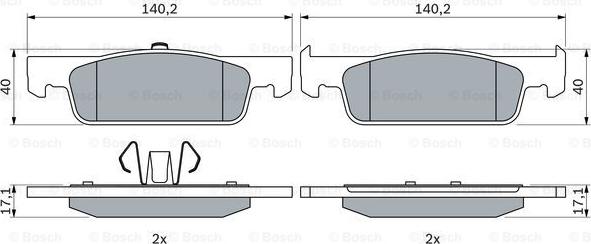 BOSCH 0 986 494 661 - Komplet Pločica, disk-kočnica www.molydon.hr