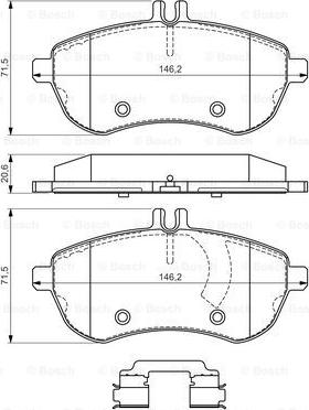 BOSCH 0 986 494 667 - Komplet Pločica, disk-kočnica www.molydon.hr