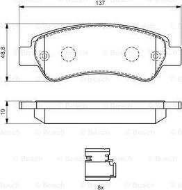 BOSCH 0 986 494 604 - Komplet Pločica, disk-kočnica www.molydon.hr