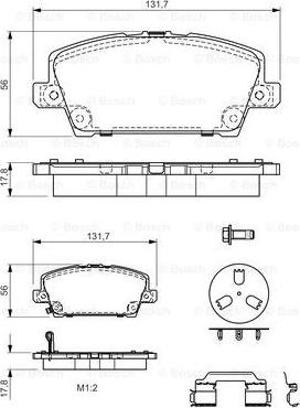 BOSCH 0 986 494 611 - Komplet Pločica, disk-kočnica www.molydon.hr