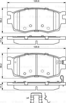 BOSCH 0 986 494 617 - Komplet Pločica, disk-kočnica www.molydon.hr