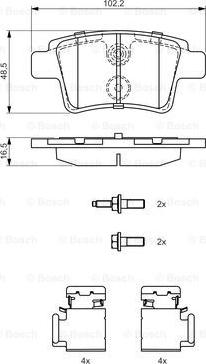 BOSCH 0 986 494 622 - Komplet Pločica, disk-kočnica www.molydon.hr