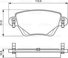 BOSCH 0 986 494 046 - Komplet Pločica, disk-kočnica www.molydon.hr