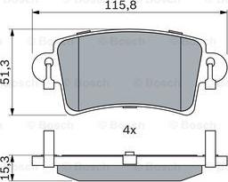 BOSCH 0 986 494 043 - Komplet Pločica, disk-kočnica www.molydon.hr