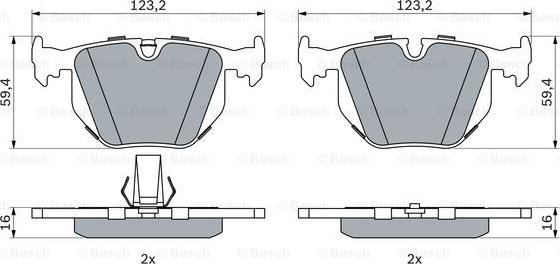 BOSCH 0 986 494 006 - Komplet Pločica, disk-kočnica www.molydon.hr