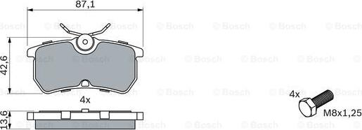 BOSCH 0 986 494 011 - Komplet Pločica, disk-kočnica www.molydon.hr