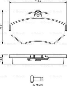 BOSCH 0 986 494 021 - Komplet Pločica, disk-kočnica www.molydon.hr