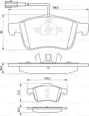 BOSCH 0 986 494 071 - Komplet Pločica, disk-kočnica www.molydon.hr