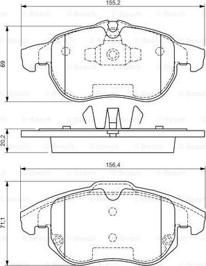 BOSCH 0 986 494 073 - Komplet Pločica, disk-kočnica www.molydon.hr