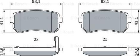 BOSCH 0 986 494 140 - Komplet Pločica, disk-kočnica www.molydon.hr