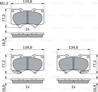 BOSCH 0 986 494 153 - Komplet Pločica, disk-kočnica www.molydon.hr