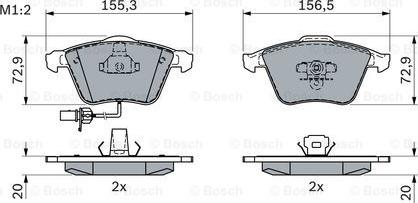 BOSCH 0 986 494 104 - Komplet Pločica, disk-kočnica www.molydon.hr