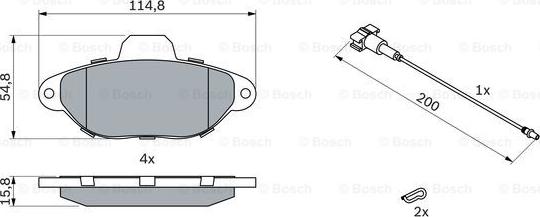 BOSCH 0 986 494 115 - Komplet Pločica, disk-kočnica www.molydon.hr