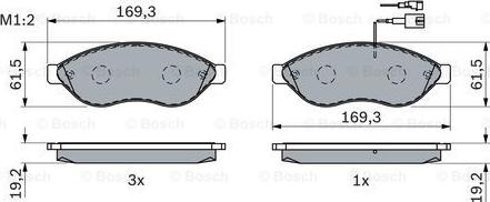 BOSCH 0 986 494 111 - Komplet Pločica, disk-kočnica www.molydon.hr