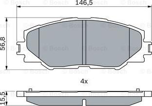 BOSCH 0 986 494 174 - Komplet Pločica, disk-kočnica www.molydon.hr