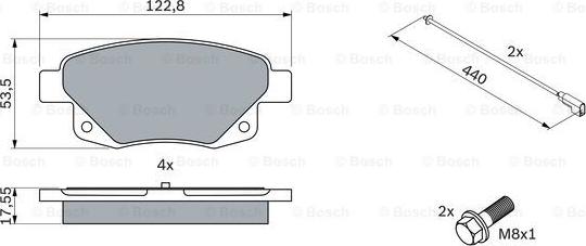 BOSCH 0 986 494 171 - Komplet Pločica, disk-kočnica www.molydon.hr