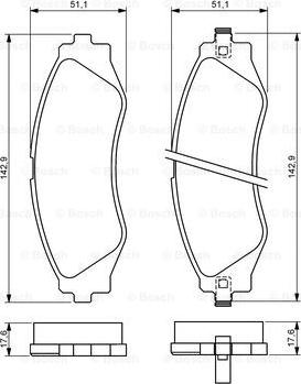 BOSCH 0 986 494 173 - Komplet Pločica, disk-kočnica www.molydon.hr