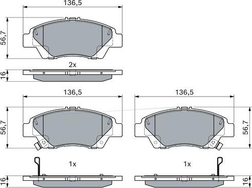 BOSCH 0 986 494 896 - Komplet Pločica, disk-kočnica www.molydon.hr