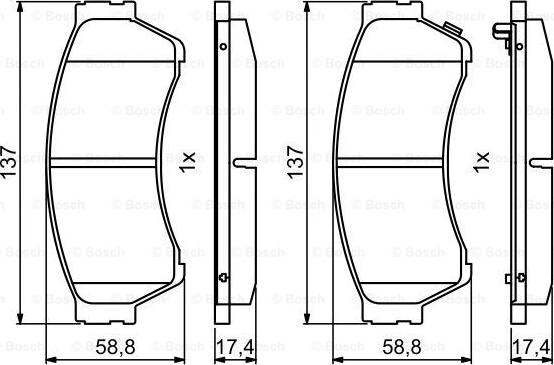 BOSCH 0 986 494 860 - Komplet Pločica, disk-kočnica www.molydon.hr