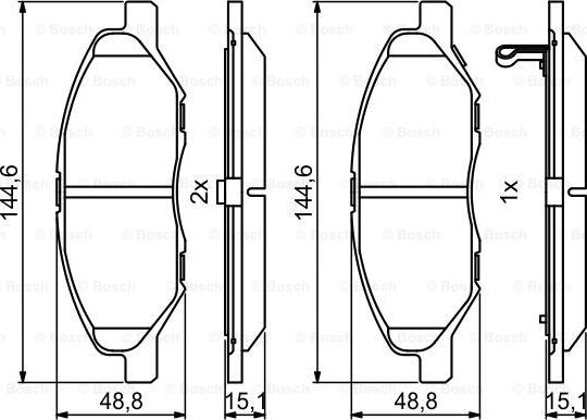 BOSCH 0 986 494 867 - Komplet Pločica, disk-kočnica www.molydon.hr