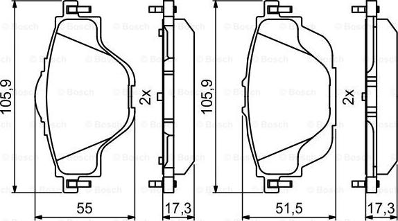 BOSCH 0 986 494 805 - Komplet Pločica, disk-kočnica www.molydon.hr