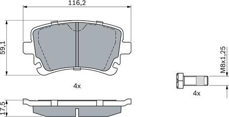 BOSCH 0 986 494 889 - Komplet Pločica, disk-kočnica www.molydon.hr