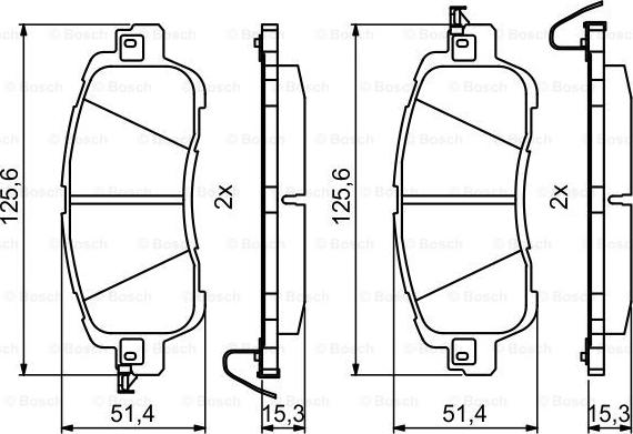 BOSCH 0 986 494 832 - Komplet Pločica, disk-kočnica www.molydon.hr