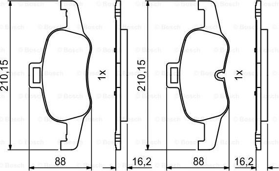 BOSCH 0 986 494 820 - Komplet Pločica, disk-kočnica www.molydon.hr