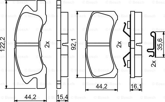 BOSCH 0 986 494 878 - Komplet Pločica, disk-kočnica www.molydon.hr