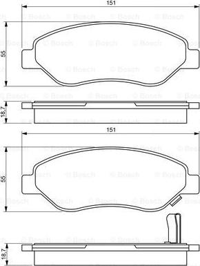 BOSCH 0 986 494 345 - Komplet Pločica, disk-kočnica www.molydon.hr