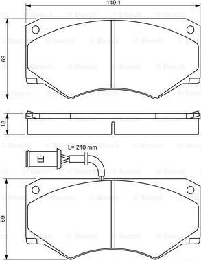 BOSCH 0 986 494 301 - Komplet Pločica, disk-kočnica www.molydon.hr