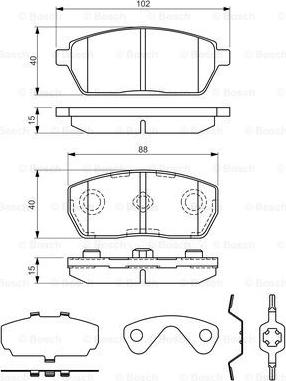 BOSCH 0 986 494 312 - Komplet Pločica, disk-kočnica www.molydon.hr