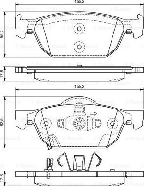 BOSCH 0 986 494 383 - Komplet Pločica, disk-kočnica www.molydon.hr