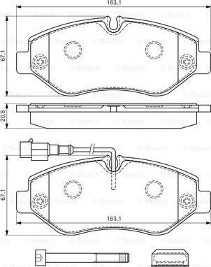 BOSCH 0 986 494 334 - Komplet Pločica, disk-kočnica www.molydon.hr