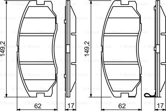 BOSCH 0 986 494 250 - Komplet Pločica, disk-kočnica www.molydon.hr