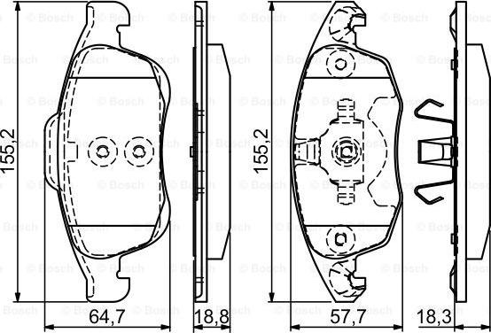 BOSCH 0 986 494 235 - Komplet Pločica, disk-kočnica www.molydon.hr