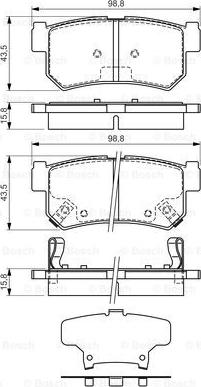 BOSCH 0 986 494 237 - Komplet Pločica, disk-kočnica www.molydon.hr