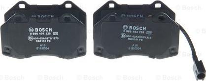 BOSCH 0 986 494 228 - Komplet Pločica, disk-kočnica www.molydon.hr