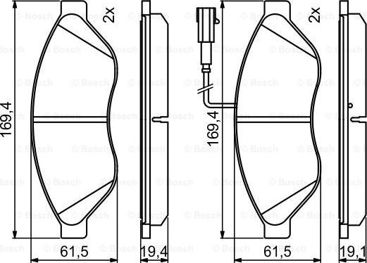 BOSCH 0 986 494 798 - Komplet Pločica, disk-kočnica www.molydon.hr