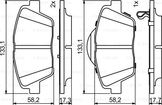 BOSCH 0 986 494 755 - Komplet Pločica, disk-kočnica www.molydon.hr