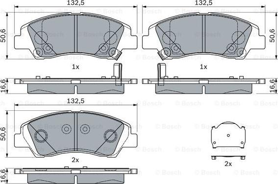 BOSCH 0 986 494 760 - Komplet Pločica, disk-kočnica www.molydon.hr